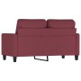 Sofá de 2 plazas de tela rojo tinto 120 cm de , Sofás - Ref: Foro24-359161, Precio: 194,45 €, Descuento: %