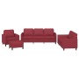 Juego de sofás con cojines 4 piezas cuero sintético rojo tinto de , Sofás - Ref: Foro24-3201748, Precio: 624,46 €, Descuento: %