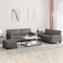 Juego de sofás 3 piezas cuero sintético gris de , Sofás - Ref: Foro24-3201921, Precio: 548,00 €, Descuento: %