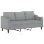Juego de sofás con cojines 3 piezas tela gris claro de , Sofás - Ref: Foro24-3201858, Precio: 538,40 €, Descuento: %