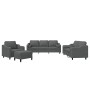 Juego de sofás con cojines 4 piezas tela gris oscuro de , Sofás - Ref: Foro24-3201795, Precio: 725,76 €, Descuento: %