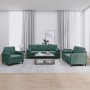 Juego de sofás con cojines 3 piezas terciopelo verde oscuro de , Sofás - Ref: Foro24-3201956, Precio: 759,71 €, Descuento: %