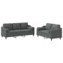 Juego de sofás con cojines 2 piezas tela gris oscuro de , Sofás - Ref: Foro24-3201851, Precio: 508,60 €, Descuento: %
