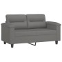 Juego de sofás con cojines 2 piezas tela microfibra gris oscuro de , Sofás - Ref: Foro24-3202316, Precio: 473,39 €, Descuento: %