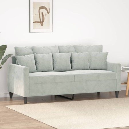 Sofá de 2 plazas de terciopelo gris claro 140 cm de , Sofás - Ref: Foro24-359303, Precio: 233,64 €, Descuento: %