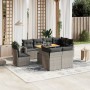 Set de muebles de jardín 9 pzas y cojines ratán sintético gris en Conjuntos de jardín | Comprar online en Foru.es