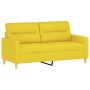 Juego de sofás con cojines 2 piezas tela amarillo claro de , Sofás - Ref: Foro24-3201589, Precio: 370,64 €, Descuento: %