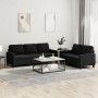 Juego de sofás con cojines 2 piezas terciopelo negro de , Sofás - Ref: Foro24-3201521, Precio: 498,81 €, Descuento: %