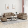 Juego de sofás con cojines 3 piezas cuero sintético capuchino de , Sofás - Ref: Foro24-3202169, Precio: 535,56 €, Descuento: %