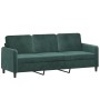 Juego de sofás con cojines 3 piezas terciopelo verde oscuro de , Sofás - Ref: Foro24-3202046, Precio: 645,74 €, Descuento: %