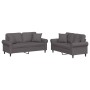 Juego de sofás con cojines 2 piezas cuero sintético gris de , Sofás - Ref: Foro24-3202162, Precio: 490,03 €, Descuento: %
