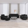 Juego de sofás con cojines 4 piezas terciopelo negro de , Sofás - Ref: Foro24-3202205, Precio: 855,97 €, Descuento: %
