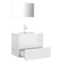 Juego de muebles de baño madera de ingeniería blanco brillo de vidaXL, Muebles de baño - Ref: Foro24-3071681, Precio: 198,25 ...