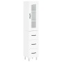 Aparador alto madera contrachapada blanco brillo 34,5x34x180 cm de , Aparadores - Ref: Foro24-3199267, Precio: 124,34 €, Desc...