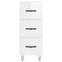 Aparador alto madera contrachapada blanco brillo 34,5x34x180 cm de , Aparadores - Ref: Foro24-3199267, Precio: 124,34 €, Desc...