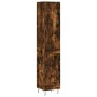 Aparador de madera contrachapada roble ahumado 34,5x34x180 cm de , Aparadores - Ref: Foro24-3199142, Precio: 99,37 €, Descuen...