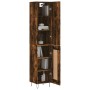 Aparador de madera contrachapada roble ahumado 34,5x34x180 cm de , Aparadores - Ref: Foro24-3199142, Precio: 99,37 €, Descuen...