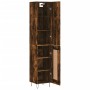 Aparador de madera contrachapada roble ahumado 34,5x34x180 cm de , Aparadores - Ref: Foro24-3199142, Precio: 99,37 €, Descuen...