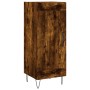 Aparador de madera contrachapada roble ahumado 34,5x34x180 cm de , Aparadores - Ref: Foro24-3199142, Precio: 99,37 €, Descuen...