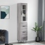 Aparador alto madera contrachapada gris Sonoma 34,5x34x180 cm de , Aparadores - Ref: Foro24-3199271, Precio: 119,21 €, Descue...