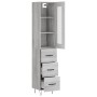 Aparador alto madera contrachapada gris Sonoma 34,5x34x180 cm de , Aparadores - Ref: Foro24-3199271, Precio: 119,21 €, Descue...