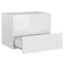 Juego de muebles de baño madera de ingeniería blanco brillo de vidaXL, Muebles de baño - Ref: Foro24-3071681, Precio: 198,25 ...
