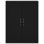 Aparador alto madera contrachapada negro 69,5x34x180 cm de , Aparadores - Ref: Foro24-3198106, Precio: 174,11 €, Descuento: %