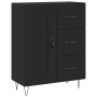Aparador alto madera contrachapada negro 69,5x34x180 cm de , Aparadores - Ref: Foro24-3198106, Precio: 174,11 €, Descuento: %