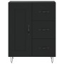 Aparador alto madera contrachapada negro 69,5x34x180 cm de , Aparadores - Ref: Foro24-3198106, Precio: 174,11 €, Descuento: %