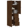 Aparador alto madera contrachapada marrón roble 69,5x34x180 cm de , Aparadores - Ref: Foro24-3198112, Precio: 161,41 €, Descu...