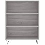 Aparador alto madera contrachapada gris sonoma 69,5x34x180 cm de , Aparadores - Ref: Foro24-3198119, Precio: 120,52 €, Descue...
