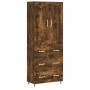 Aparador alto madera contrachapada roble ahumado 69,5x34x180 cm de , Aparadores - Ref: Foro24-3199734, Precio: 169,65 €, Desc...
