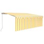 Toldo retráctil manual con persiana amarillo y blanco 4x3 m de vidaXL, Toldos - Ref: Foro24-3069298, Precio: 493,24 €, Descue...