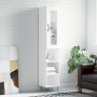 Aparador alto madera contrachapada blanco brillo 34,5x34x180 cm de , Aparadores - Ref: Foro24-3199395, Precio: 97,08 €, Descu...