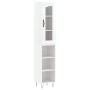 Aparador alto madera contrachapada blanco brillo 34,5x34x180 cm de , Aparadores - Ref: Foro24-3199395, Precio: 97,08 €, Descu...