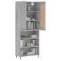 Aparador alto madera contrachapada gris sonoma 69,5x34x180 cm de , Aparadores - Ref: Foro24-3200055, Precio: 128,74 €, Descue...