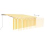 Toldo retráctil manual con persiana amarillo y blanco 4x3 m de vidaXL, Toldos - Ref: Foro24-3069298, Precio: 493,24 €, Descue...