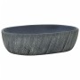Lavabo sobre encimera ovalado cerámica negro y gris 47x33x13 cm de , Lavabos - Ref: Foro24-155068, Precio: 132,24 €, Descuent...