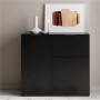 FMD Cómoda con cajón y puertas negro 89,1x31,7x81,3 cm de , Cajoneras - Ref: Foro24-447416, Precio: 206,84 €, Descuento: %