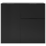 FMD Cómoda con cajón y puertas negro 89,1x31,7x81,3 cm de , Cajoneras - Ref: Foro24-447416, Precio: 206,84 €, Descuento: %