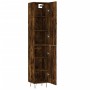 Aparador de madera contrachapada roble ahumado 34,5x34x180 cm de , Aparadores - Ref: Foro24-3198822, Precio: 103,89 €, Descue...