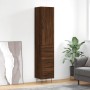 Aparador alto madera contrachapada roble marrón 34,5x34x180 cm de , Aparadores - Ref: Foro24-3198888, Precio: 109,18 €, Descu...