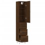 Aparador alto madera contrachapada roble marrón 34,5x34x180 cm de , Aparadores - Ref: Foro24-3198888, Precio: 109,18 €, Descu...