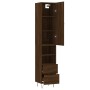 Aparador alto madera contrachapada roble marrón 34,5x34x180 cm de , Aparadores - Ref: Foro24-3198952, Precio: 102,05 €, Descu...
