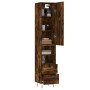 Aparador de madera contrachapada roble ahumado 34,5x34x180 cm de , Aparadores - Ref: Foro24-3198950, Precio: 104,56 €, Descue...