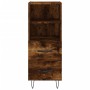Aparador de madera contrachapada roble ahumado 34,5x34x180 cm de , Aparadores - Ref: Foro24-3198950, Precio: 104,56 €, Descue...