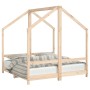 Estructura de cama deniños madera maciza de pino 2x(70x140) cm de , Cunas y camas para niños - Ref: Foro24-3200592, Precio: 1...