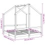 Estructura de cama deniños madera maciza de pino 2x(70x140) cm de , Cunas y camas para niños - Ref: Foro24-3200592, Precio: 1...