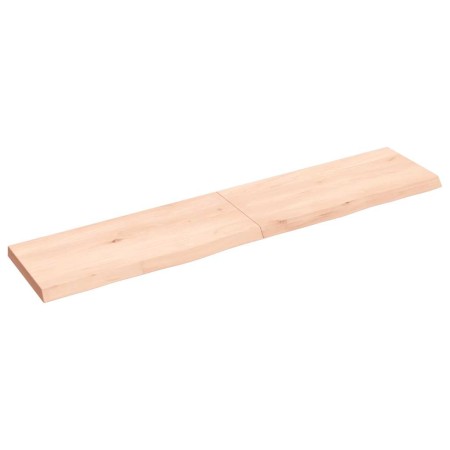 Estante de pared madera maciza roble sin tratar 140x30x(2-4) cm de , Estantes y estanterías - Ref: Foro24-363580, Precio: 44,...