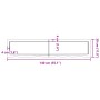 Estante de pared madera maciza roble sin tratar 140x30x(2-4) cm de , Estantes y estanterías - Ref: Foro24-363580, Precio: 44,...